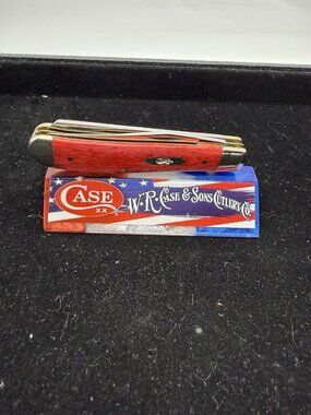 Case XX 6207 Dark Red Smooth Bone Mini Trapper Pocket Knife